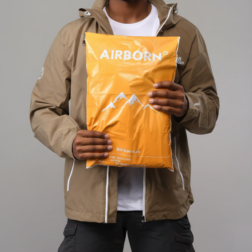 AIRBORN - Men’s Hooded Windcheater - Beige