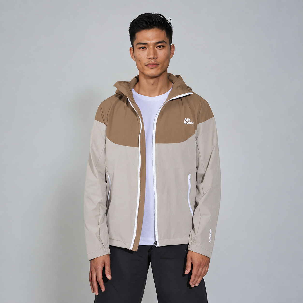 AIRBORN - Lightweight Windcheater - Beige & White